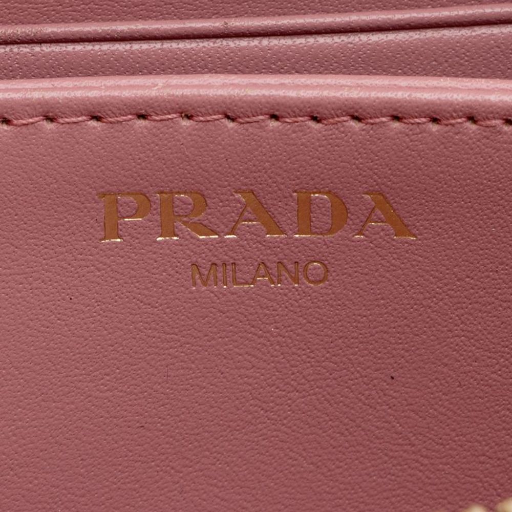 Prada Saffiano Zip Card Case Wallet - Picture 6 of 15